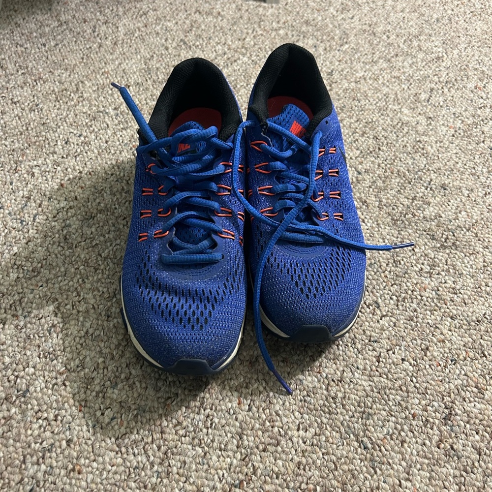 Nike Blue and Orange Women's Running Shoes